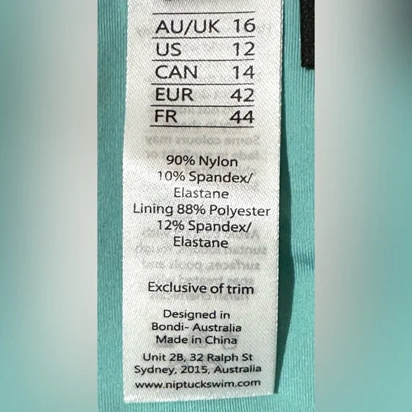 Nip Tuck Ladies One Piece Swimsuit Tummy Control Light Blue Floral Size 12 NEW - Picture 10 of 11